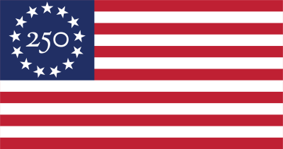 Freedom 250 flag graphic