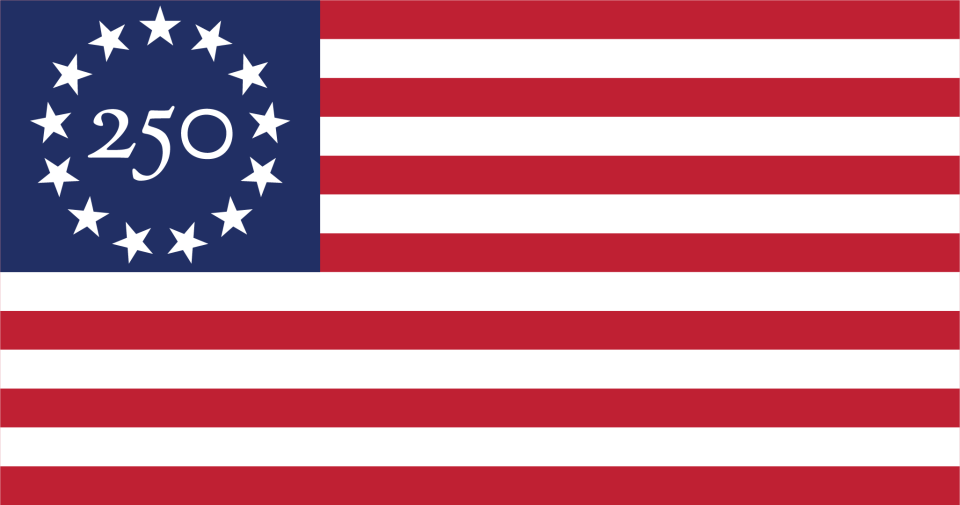 Freedom 250 flag graphic